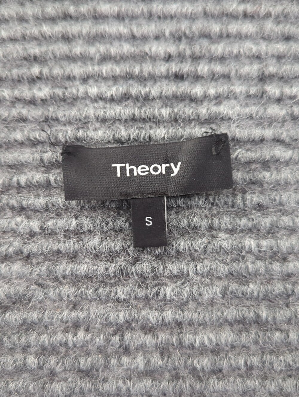 Theory Merletto Mesh Cardigan Ice Blue Gray Blue Open Knit Cropped Small Beach - Picture 6 of 11